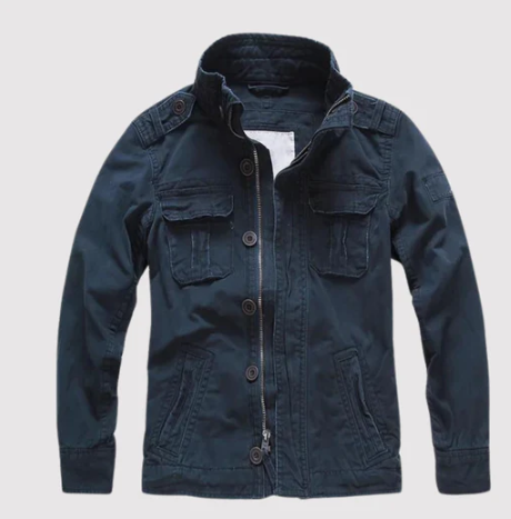 Naisten Kevättakki Retro Denim Useilla Taskuilla 1