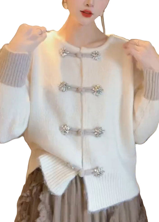 Naisten Kiinalainen Neuletakki O-kaula-aukolla 0