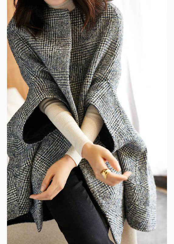 Naisten Kolmineljänneshihainen Parka Harmaalla Ruudullisella Kuosilla 0