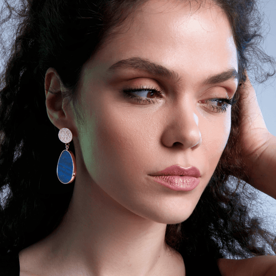 Naisten Korvakorut Lapis Lazuli 5