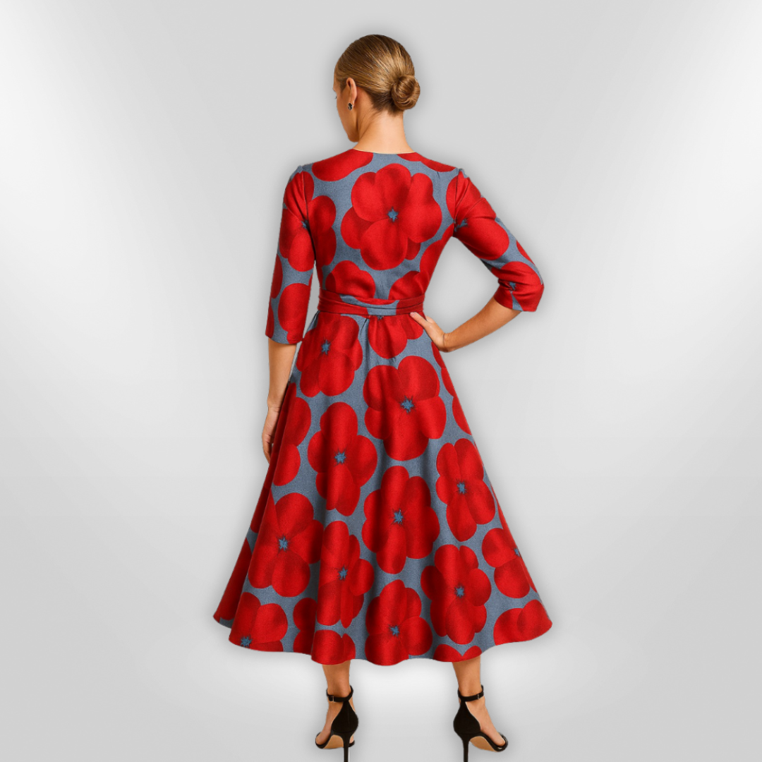 Naisten Kukallinen Mekko Elegantti Design 2