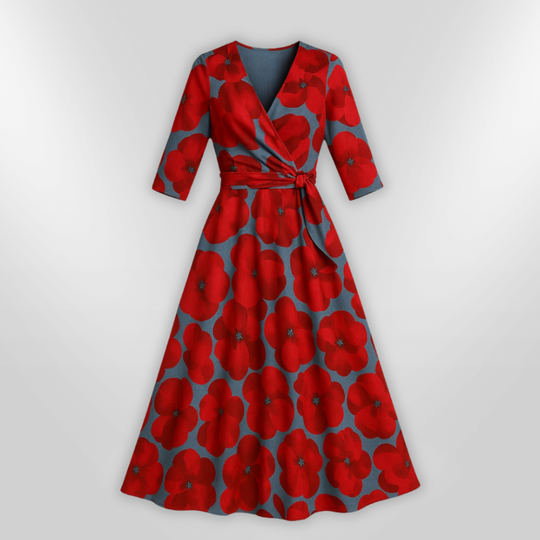 Naisten Kukallinen Mekko Elegantti Design 3