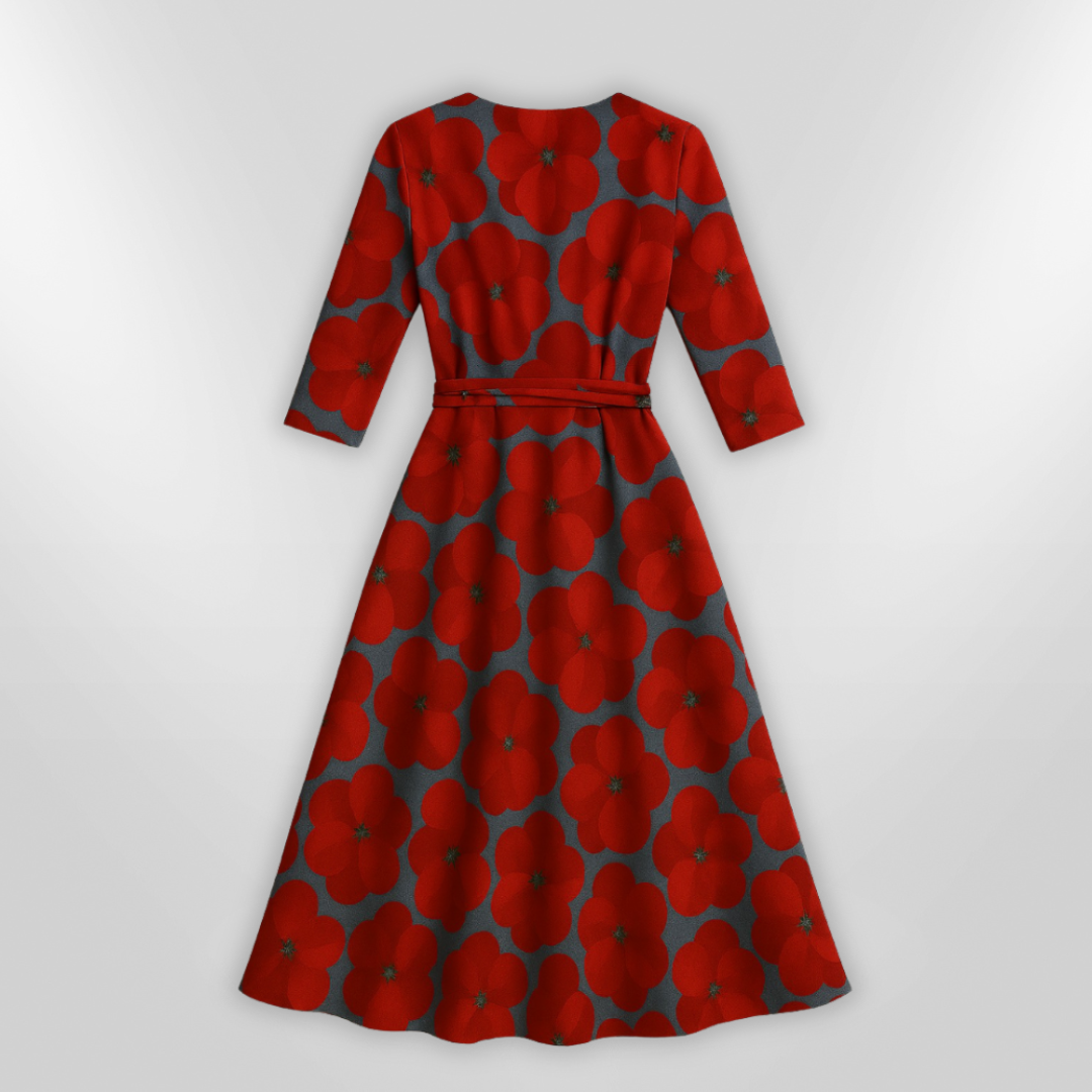 Naisten Kukallinen Mekko Elegantti Design 4