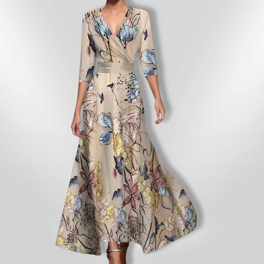 Naisten Kukallinen Mekko Elegantti Design 6