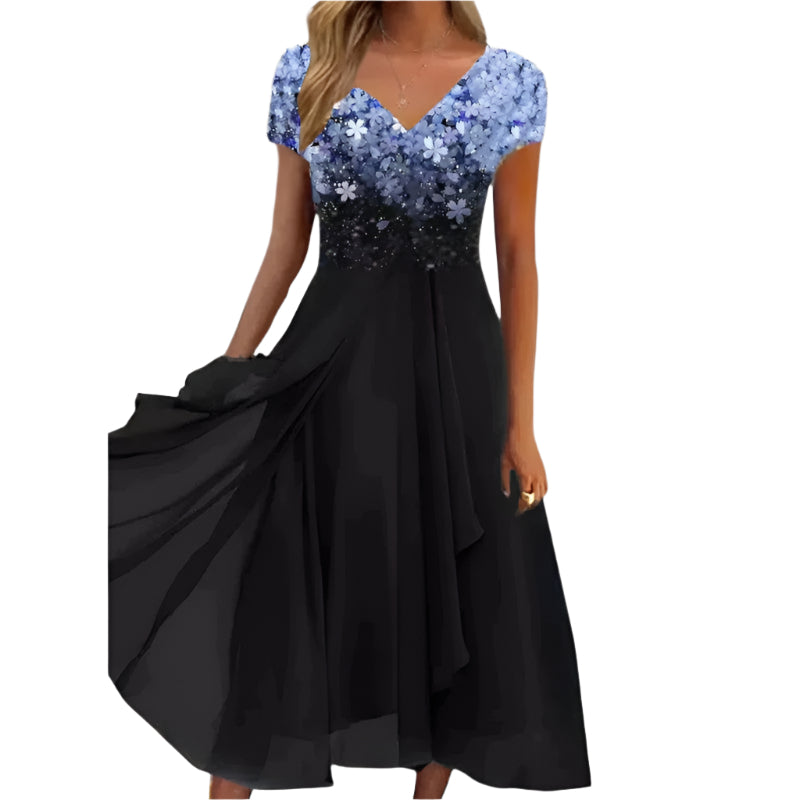 Naisten Kukallinen Midi Mekko Chiffon Kesäiseen Käyttöön 0