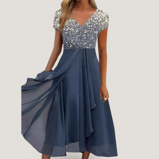 Naisten Kukallinen Midi Mekko Chiffon Kesäiseen Käyttöön 5