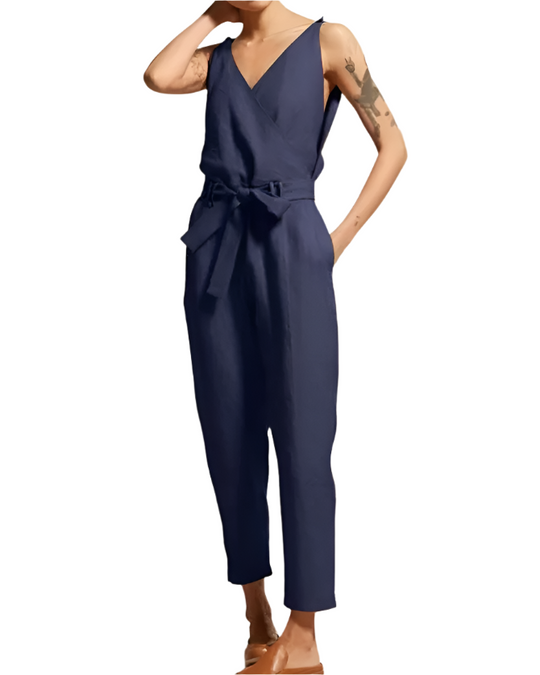 Naisten Linnen Jumpsuit Mukava ja Tyylikäs 0