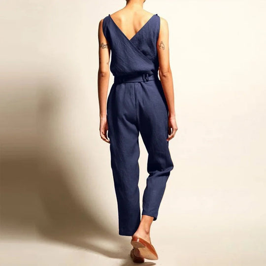 Naisten Linnen Jumpsuit Mukava ja Tyylikäs 1