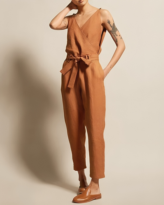 Naisten Linnen Jumpsuit Mukava ja Tyylikäs 6