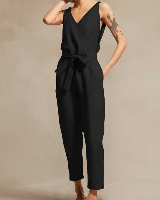 Naisten Linnen Jumpsuit Mukava ja Tyylikäs 7