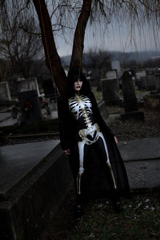 Naisten Luurankopuku Halloween-juhliin 6