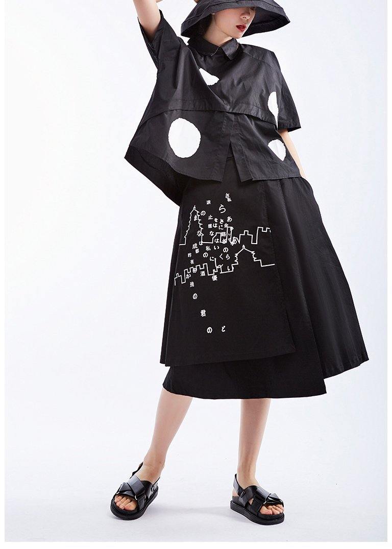 Naisten Lyhythihainen T-paita Mustilla Pilkuilla 2