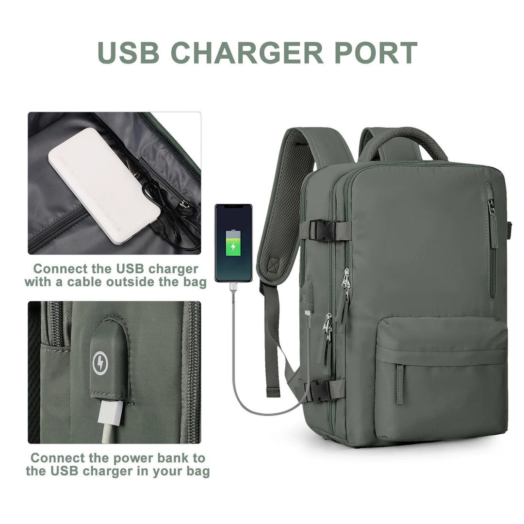 Naisten Matkareppu Vedenpitävällä USB-latauksella 5