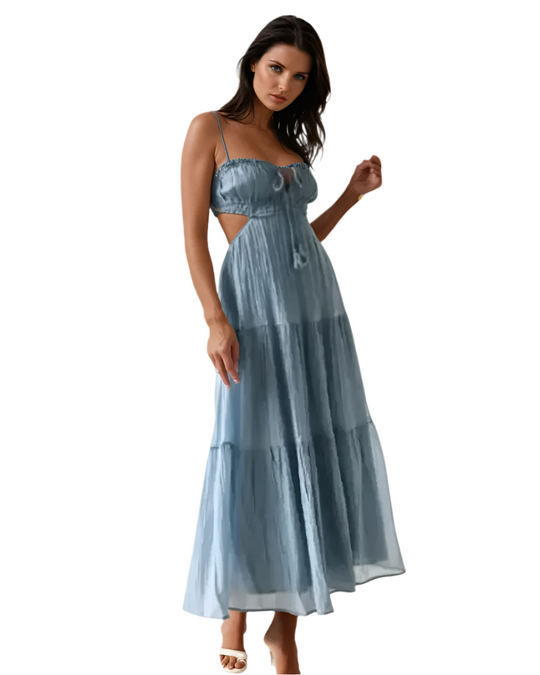 Naisten Maxi Mekko Boho Chic Leikkauksilla 0