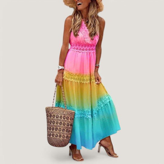 Naisten Maxi Mekko Boho Kesätyyli 2