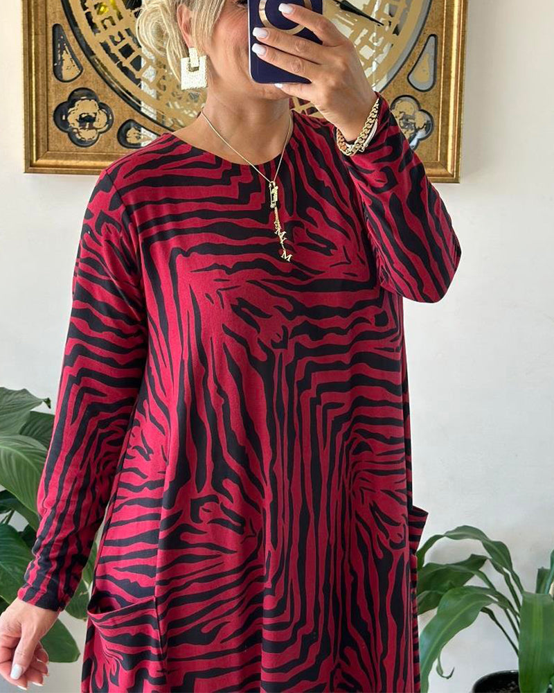 Naisten Maxi Mekko Rento Printti Puuvillasekoite 1