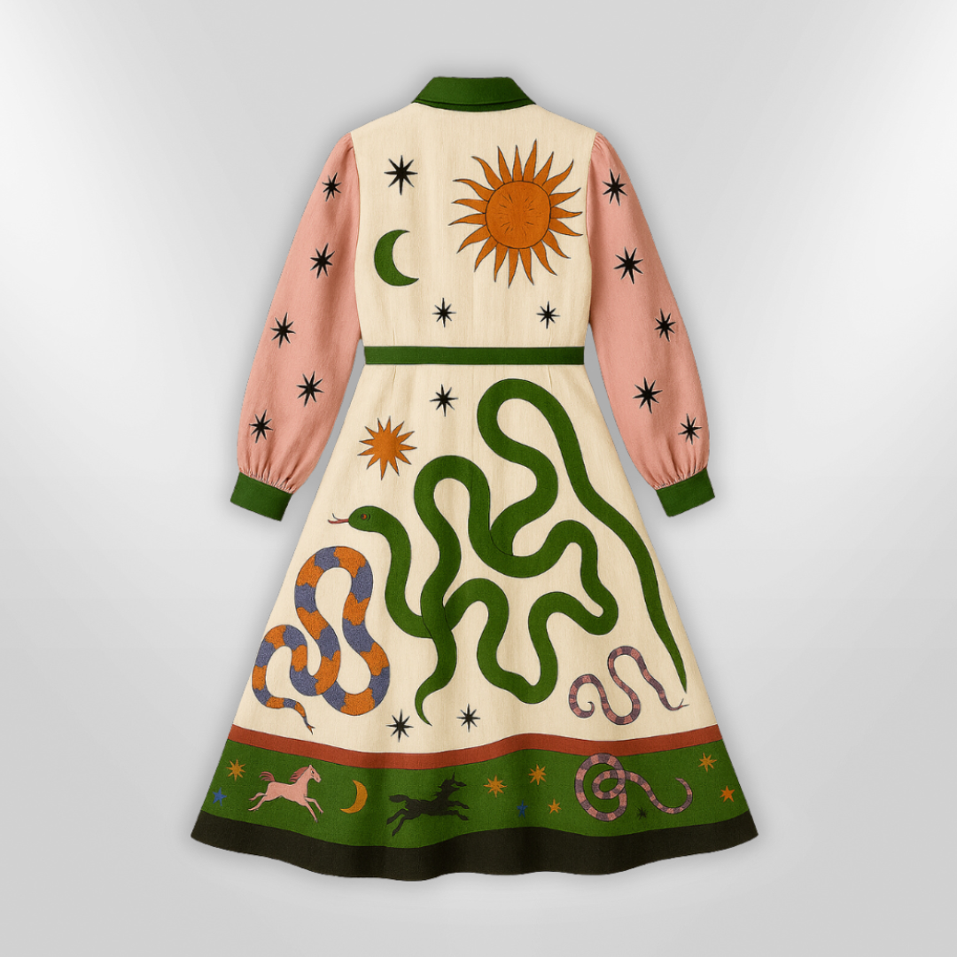 Naisten Maxi Mekko Taiteellinen Printti 4
