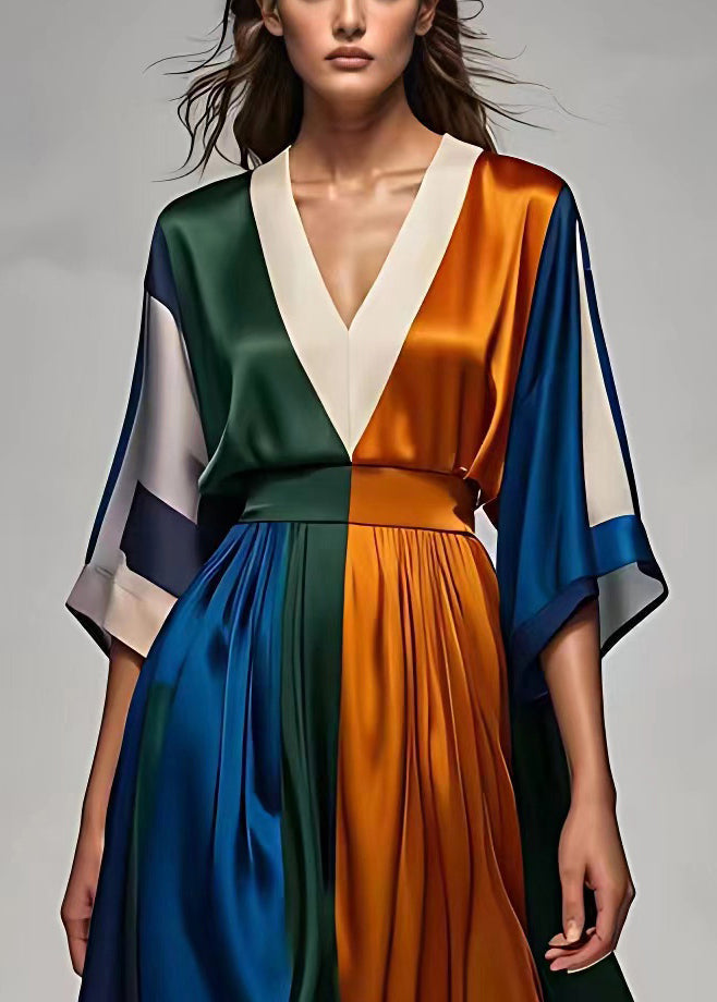 Naisten Maxi Mekko V-pääntiellä 1