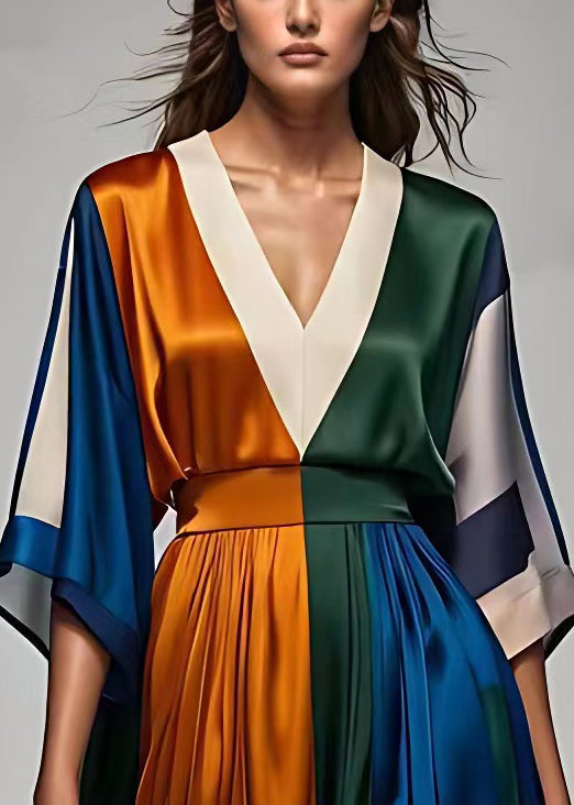 Naisten Maxi Mekko V-pääntiellä 2