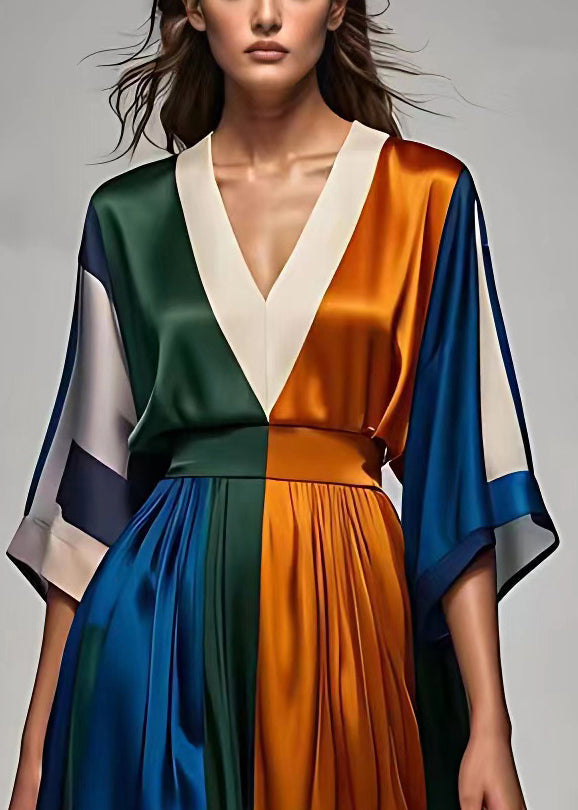 Naisten Maxi Mekko V-pääntiellä 3