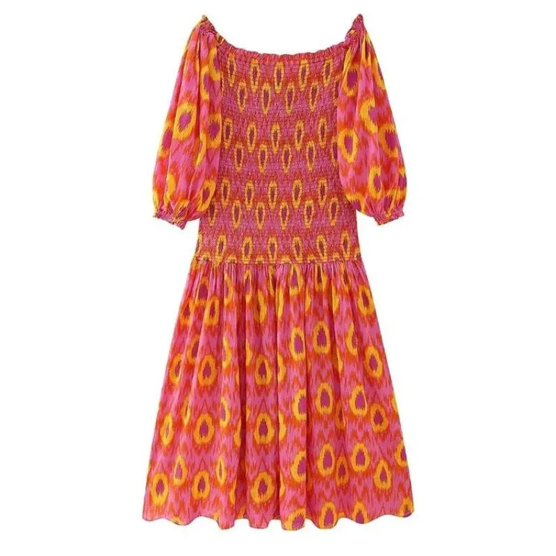 Naisten Maxi Mekko Värikäs Ilmava 7