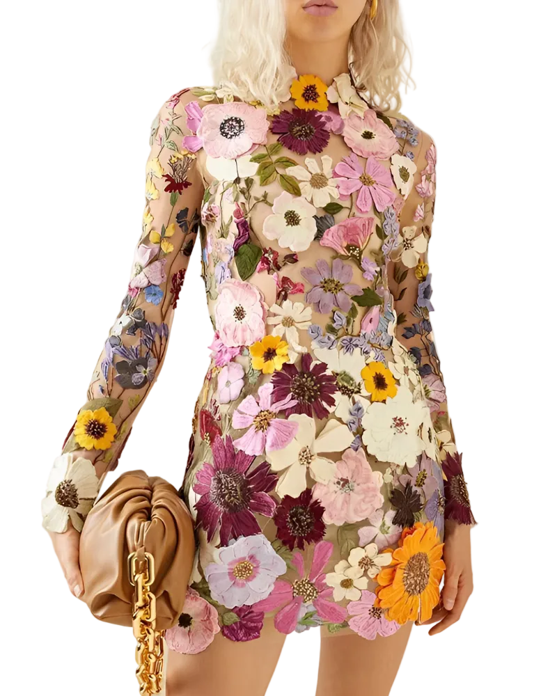 Naisten Midi Mekko Korkealla Kauluksella 0