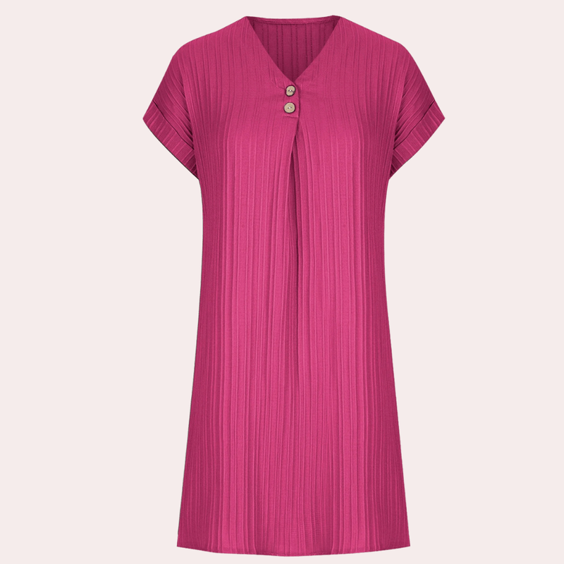 Naisten Mini Mekko V-pääntiö Minimalistisella Tyylillä 2