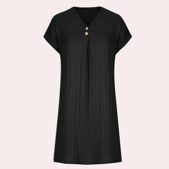 Naisten Mini Mekko V-pääntiö Minimalistisella Tyylillä 4