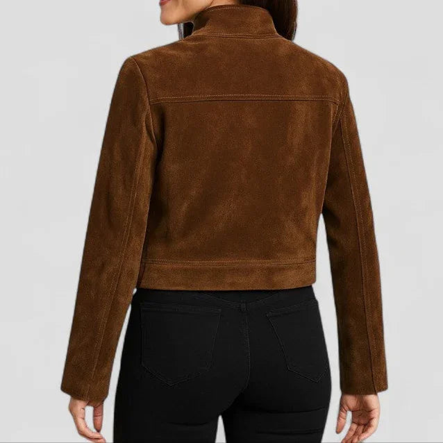 Naisten Mokkanahkainen Takki Vetoketjulla 1