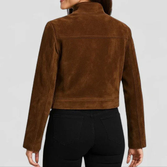 Naisten Mokkanahkainen Takki Vetoketjulla 1