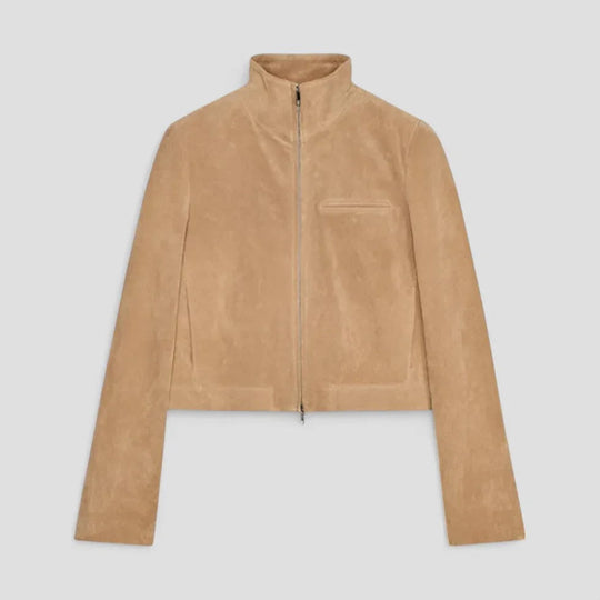 Naisten Mokkanahkainen Takki Vetoketjulla 7