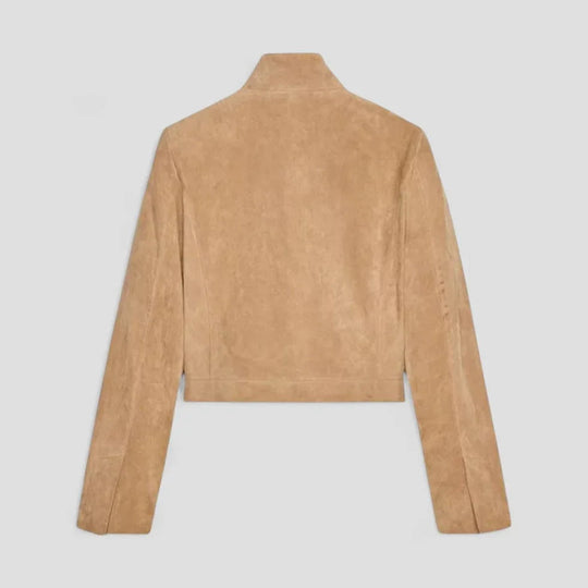 Naisten Mokkanahkainen Takki Vetoketjulla 8