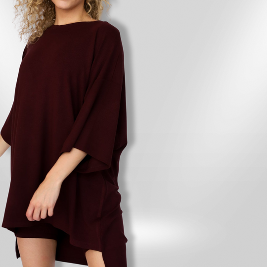 Naisten Mukava Setti Yhdistelmä Oversized Paita ja Shortsit 12