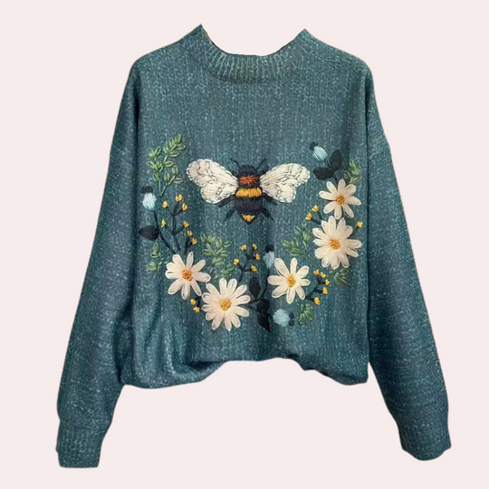 Naisten Neulepaita Kukka-Designilla 3