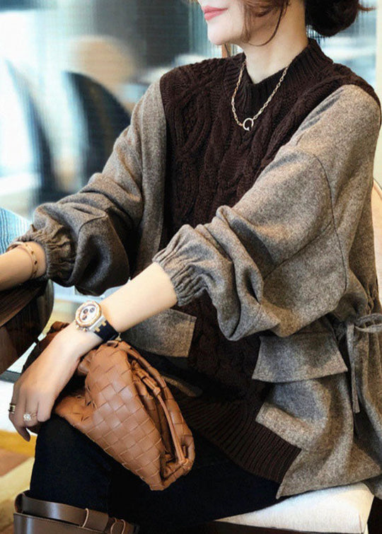 Naisten Neulepusero Taskuilla Syksyyn 1