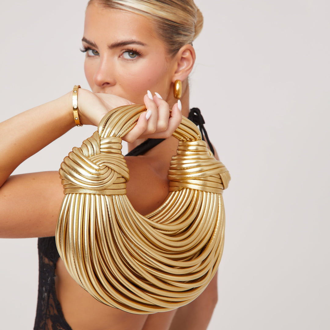 Naisten Olkalaukku Solmittu Tyylikäs Käsilaukku 4