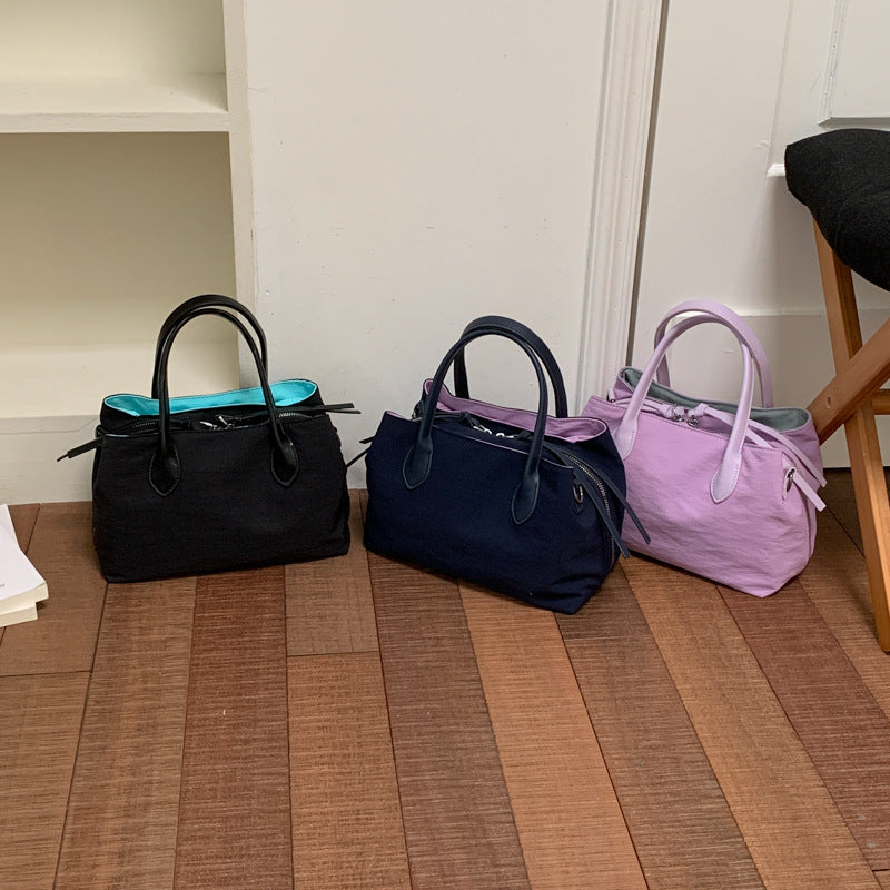 Naisten Olkalaukku Strukturoitu Satchel Moderni Design 4