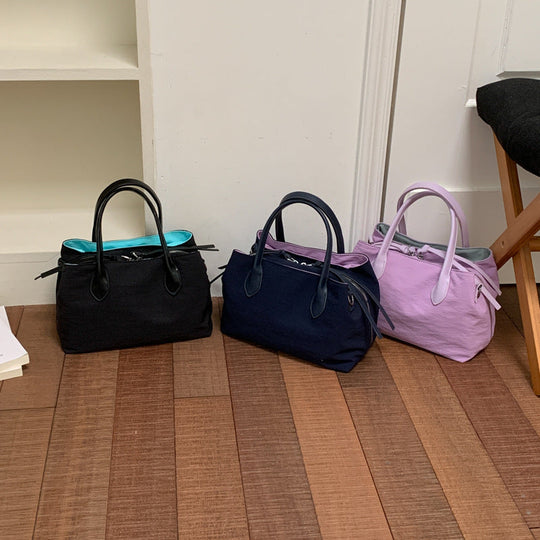 Naisten Olkalaukku Strukturoitu Satchel Moderni Design 4