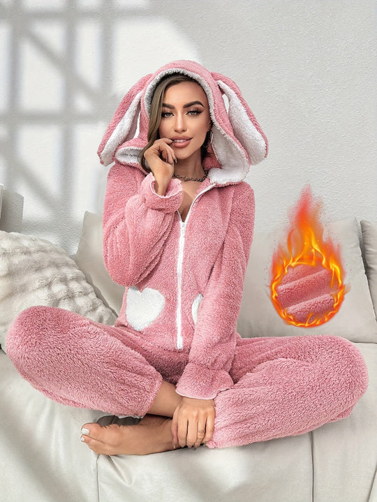 Naisten Onesie Hupparimallinen Pörröinen 1