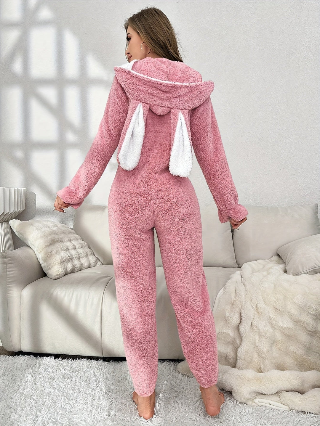 Naisten Onesie Hupparimallinen Pörröinen 2