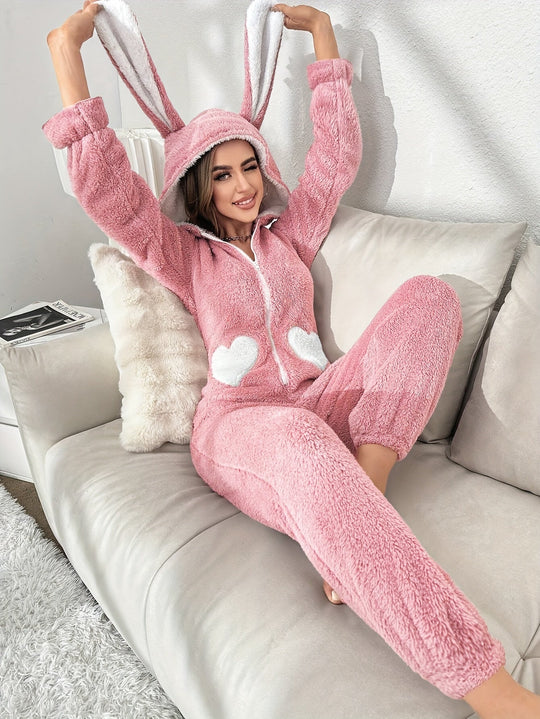 Naisten Onesie Hupparimallinen Pörröinen 3