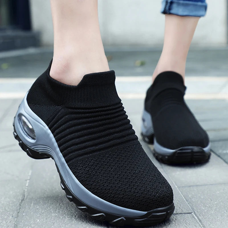 Naisten Orthopediset Sneakerit Alustalla Musta Valkoinen Punainen 5