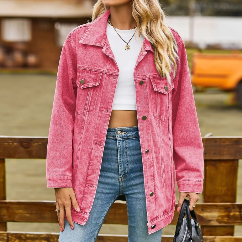 Naisten Oversize Retrojakke 8