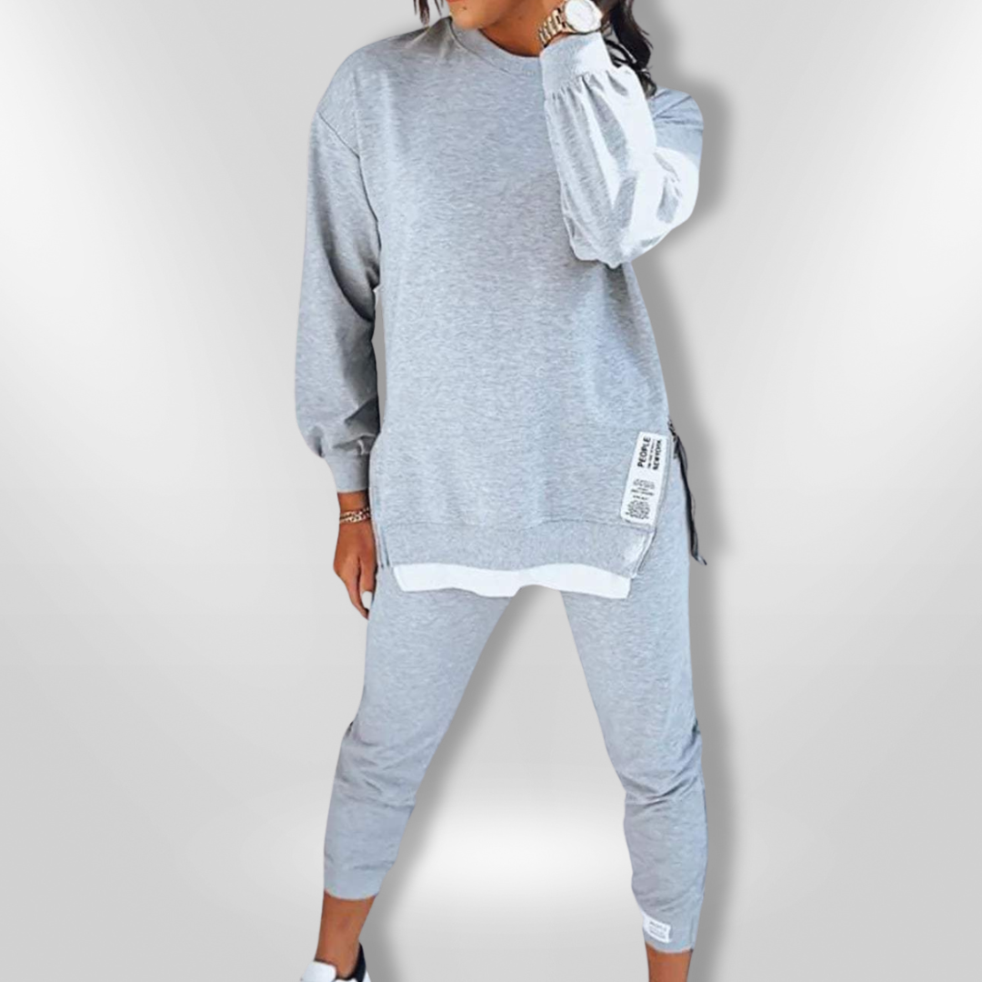 Naisten Oversized Huppari ja Joggerit Pehmeä Loungewear 0