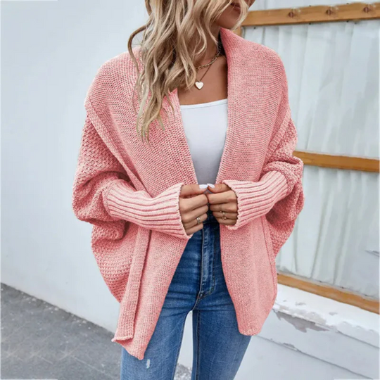 Naisten Oversized Neulecardigan Avoimella Edellä 4