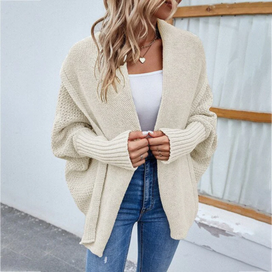 Naisten Oversized Neulecardigan Avoimella Edellä 5