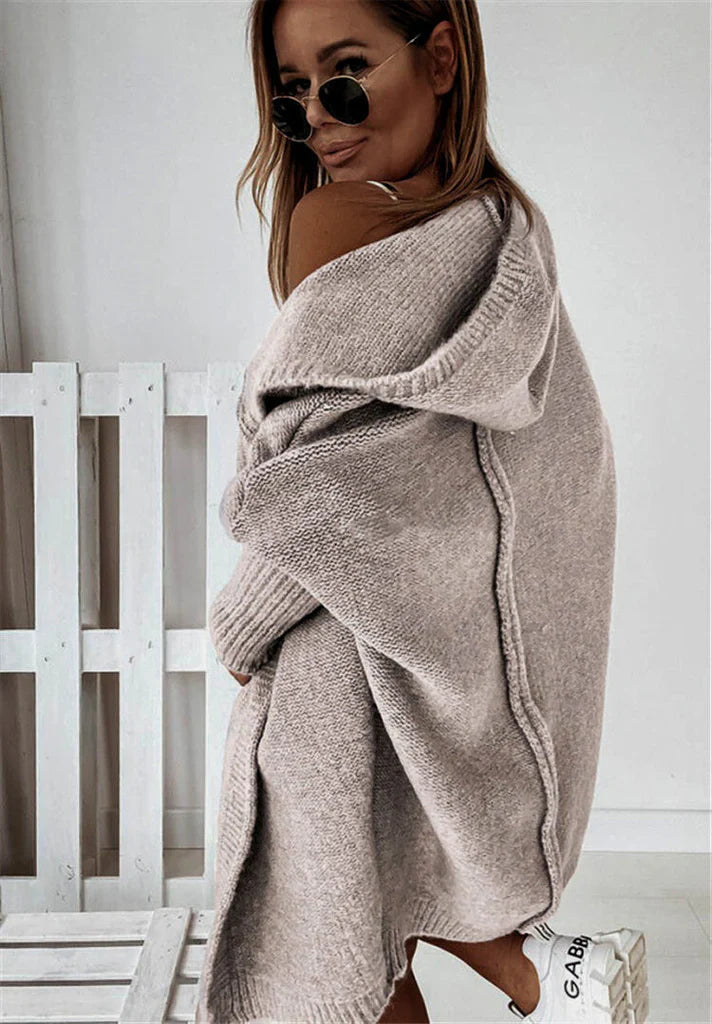 Naisten Oversized Neulecardigan Hupparilla Syksy/Talvi 5