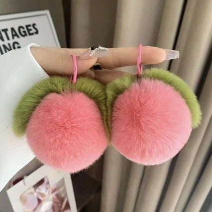 Naisten Pehmolelu Avaimenperä Leikkisä Pom Pom Koriste 2