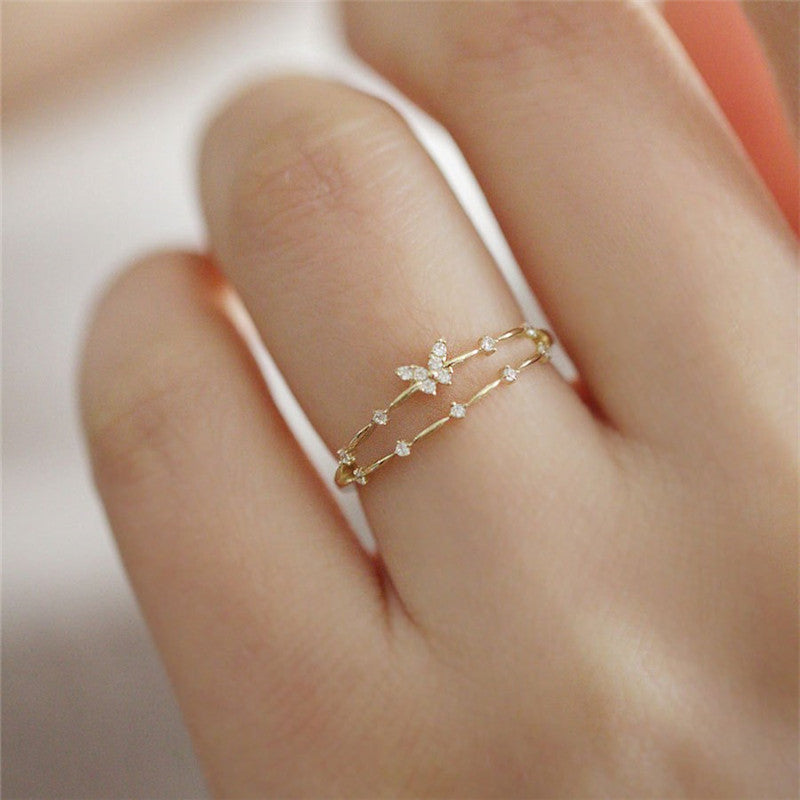 Naisten Perhossormus Kimaltelevalla Zirkonialla 1