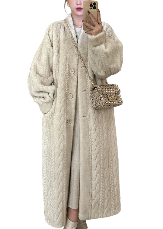 Naisten Pitkä Takki V-kaula-aukolla 0